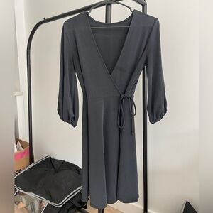 Elegant Black Wrap Dress